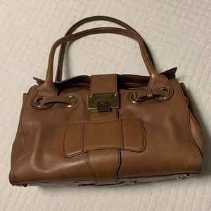 Jimmy Choo camel/tan leather hand bag